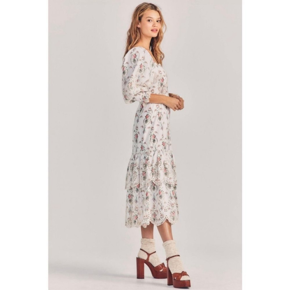 Loveshackfancy Cottage Floral Toulon Eyelet Dress NWT Sz 6 in Vanilla Ki… - Picture 3 of 16